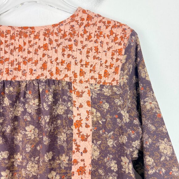 LOGO Lab by Lori Goldstein 3/4 Sleeve Crew Neck Bed Jacket Floral Size Large L - Picture 15 of 16